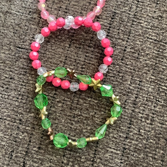 Homemade Stretch Beaded Bracelets, 7” Colorful beads, Set of 4 New Bracelets - Picture 3 of 4